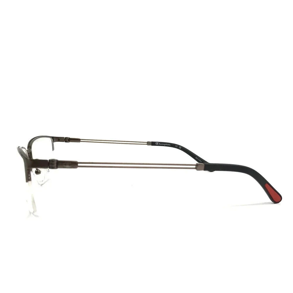 Champion Eyeglasses Frames PUSHX C02 Gunmetal Rectangle Half Rim 61-19-150